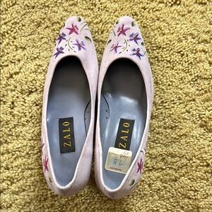 Zalo Purple Flats with Embellished Toe
